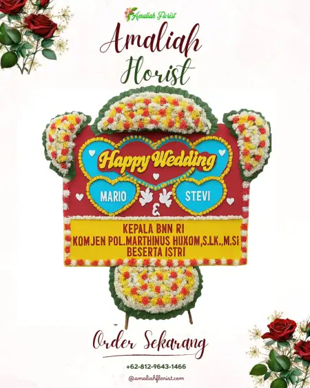 Papan Bunga Pernikahan Waled Asem